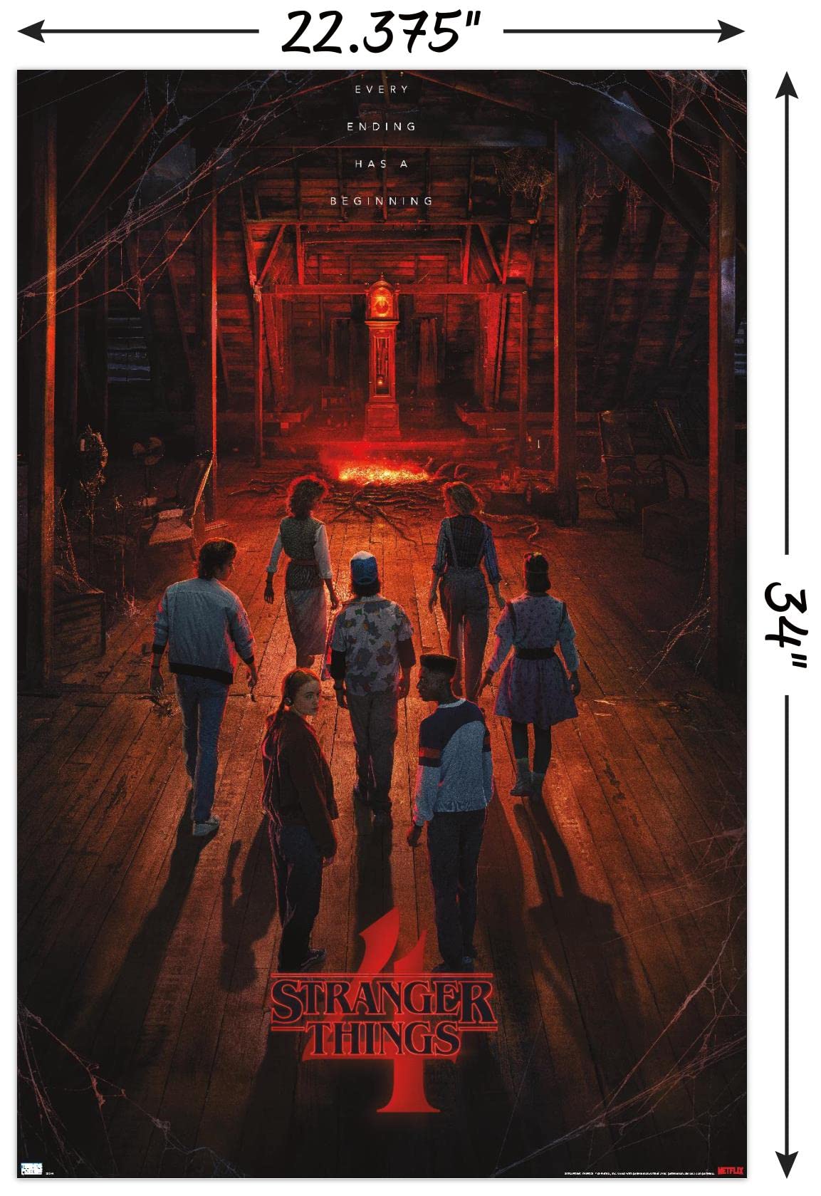 Stranger Things Merch Stranger Things Wall Poster - Three Seasons